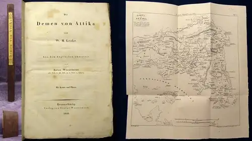 Leake die Demen von Attika Mit Karten und Plänen 1840 Westermann Verlag js