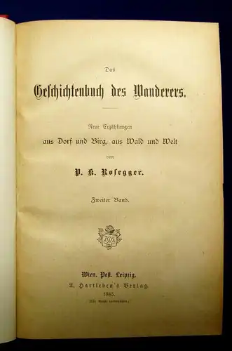 Rosegger P.R. Ausgewählte Schriften 17 Bde. 1883-1887 Prachtausgabe Mischaufl. j