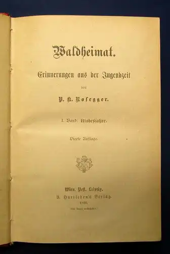 Rosegger P.R. Ausgewählte Schriften 17 Bde. 1883-1887 Prachtausgabe Mischaufl. j