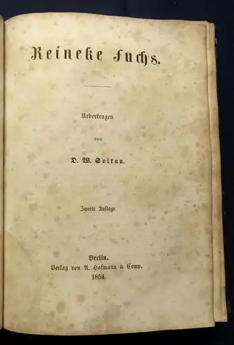 Goldsmith Der Landprediger von Wakefield Eine Erzählung 4 Bde. in 1 Buch 1853 js