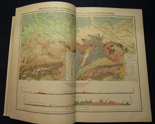 Spamers Großer Hand-Atlas 1896 Erstauflage 150 Folio-Karten Text am