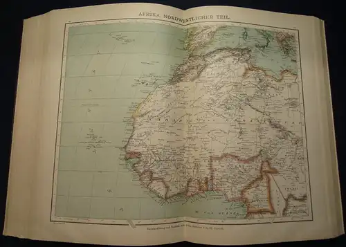 Spamers Großer Hand-Atlas 1896 Erstauflage 150 Folio-Karten Text am