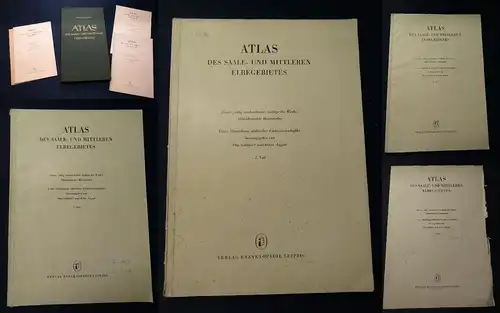 Schlüter August 1959 Atlas des Saale u. Mittl. Elbegebietes 1.-3. Teil am