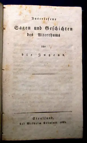 Sagen und Geschichten des Altertums für die Jugend 1825 am