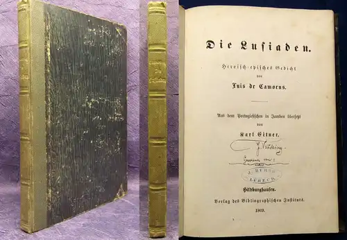 Camoes/ Eitner Die Lusiaden Heroisch- episches Gedicht 1869 Belletristik js