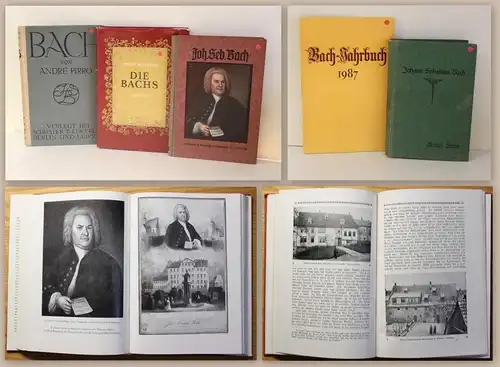 Konvolut 5 Bände Johann Sebastian Bach 1896-1987 Biografie Leben Werk Komponist