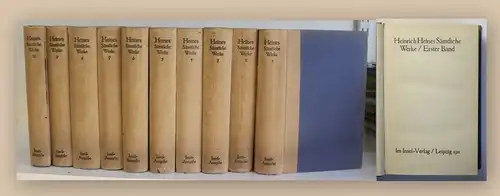 Heines Sämtliche Werke 1911 10 Bde Belletristik Klassiker Schriftsteller xy