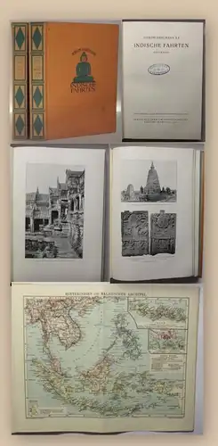 Dahlmann Indische Fahrten 1927 2 Bde Landeskunde Geografie Reise Asien Indien xy