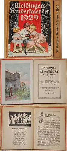 Meidingers Kinderkalender für das Jahr 1929 32. Jg. Kinderbuch Kalendarium xy