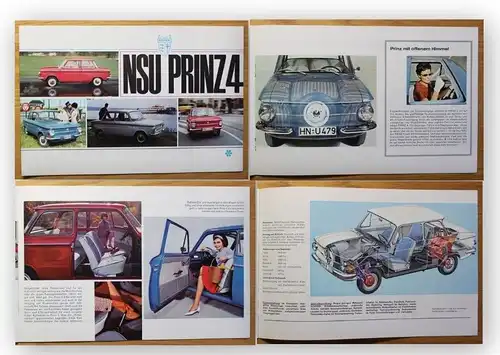Orig. Werbeprospekt NSU Prinz 4 Automobile Motorräder Motoren Auto um 1960 xy