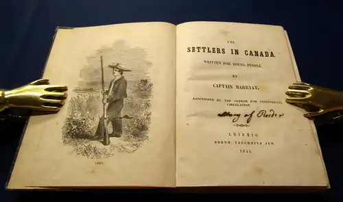 Marryat The Settlers in Canada written for young People 1844 Tauchnitz Verlag j