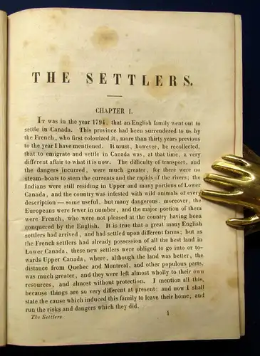 Marryat The Settlers in Canada written for young People 1844 Tauchnitz Verlag j