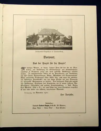 Koppe Kleinwohnungsbauten und Bergmannswohnstätten aus der Praxis 1921 js