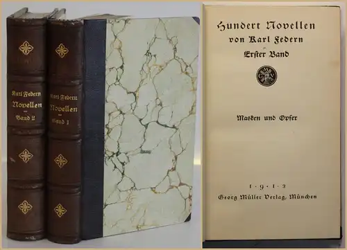 Federn Hundert Novellen 1912 2 Bde Literatur Belletristik Klassiker sf