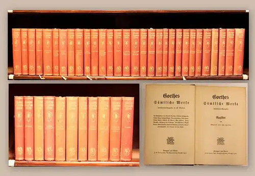 Goethe Sämtliche Werke Cotta 40 Bde & Register um 1910 Klassiker Weltliteratur