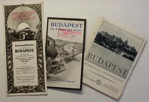 3 Original Prospekte von Budapest um 1930 Ungarn Geografie Reise Ortskunde sf