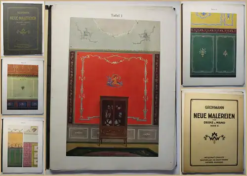 Grohmann Neue Malereien für Decke und Wand Serie X um 1920 Kunst Artdeko sf