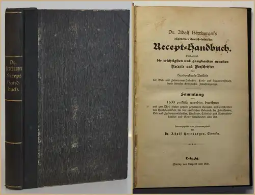 Herrburger Allgemeines chemisch-technisches Recept-Handbuch 1888 Fachwissen sf