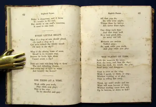 Robolsky Readings in Poetry Sammlung englischer Gedichte für Schulen 1863 j