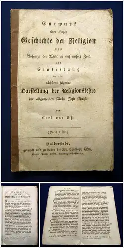 Entwurf einer kurzen Geschichte d Religion Darstellung der Religionslehre 1817 j