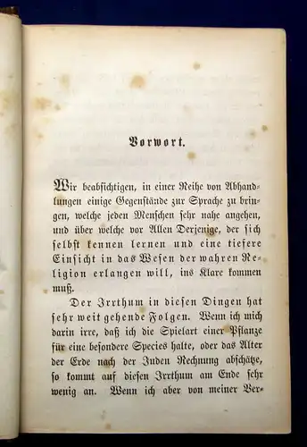 Appelius Zur Verständigung über Lebensfragen 1863 Theologie Christentum js