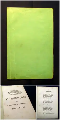 Drei geistliche Lieder zu der am 5.Oct.1862 zu Watzum stattfindenden Orgelweihe