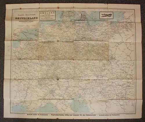 Original Eisenbahn-Übersichtskarte von Deutschland um 1900 Geographie sf