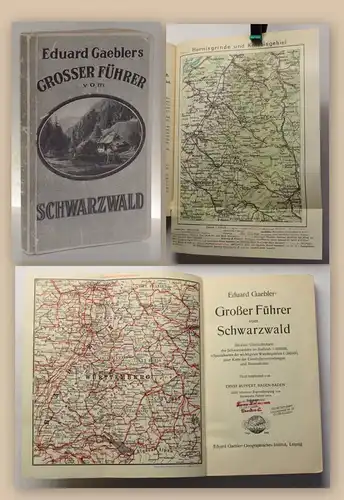 Gaebler Großer Führer vom Schwarzwald um 1930 Landeskunde Reiseführer Geografie