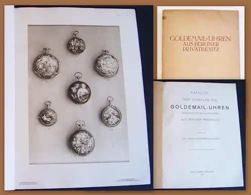 Bassermann-Jordan Katalog Galerie Helbig Goldemail-Uhren Berlin 1912 Taschenuhr
