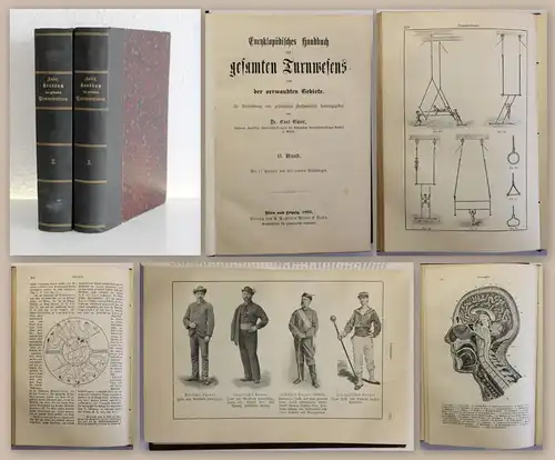 Guler Encyklopädisches Handbuch des gesamten Turnwesens Bd 2+3 1895 Sport Spiele