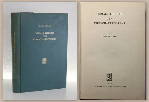 Heimann Soziale Theorie der Wirtschaftsystem 1963 Wirtschaftswissenschaften xz