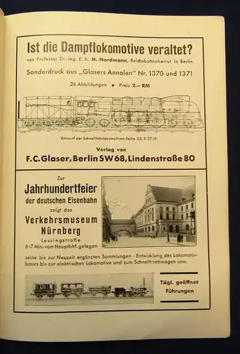 Maey Die Einheits- Lokomotiven der Deutschen Reichsbahn im Bild Heft 1 1935 js