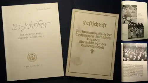 Technische Hochschule 2 Schriften + Beigabe 1953 Jahrhundertfeier js