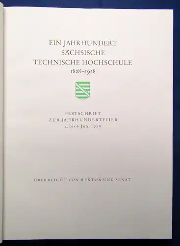 Einjahrhundert Technische Hochschule 1828-1928  Festschrift Jahrhundertfeier js