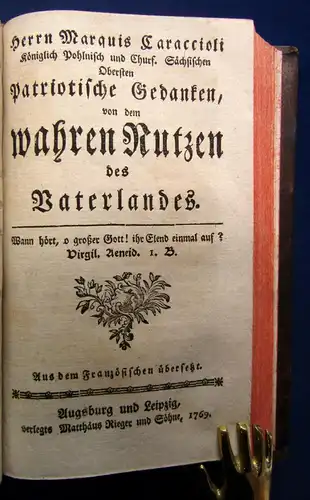 Carciolli Ergötzende u. moralische Briefe über die Sitten der jetzigen Zeit 1-4