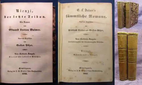 Bulwer`s sämmtliche Romane Bd.1-7 und Bd. 1-7 in 2 Büchern 1845 Kabinets-Ausg js