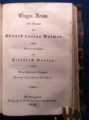 Bulwer`s sämmtliche Romane Bd.1-7 und Bd. 1-7 in 2 Büchern 1845 Kabinets-Ausg js