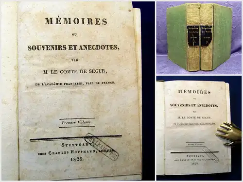 M. le Comte de Segur Memoires ou Souvenirs et Anecdotes 1829 2Bde Belletristik m