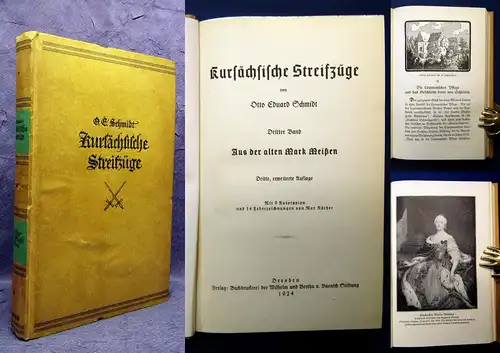 Schmidt Kursächsische Streifzüge 1924 Geschichte Gesellschaft Sachsen mb