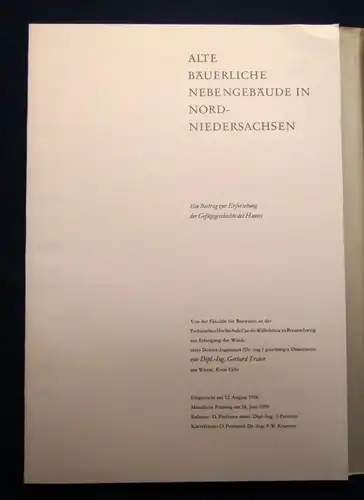 Traber Alte bäuerliche Nebengebäude in Nord- Niedersachsen 1959 13 gef.Tafeln js