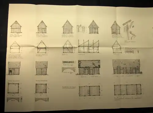 Traber Alte bäuerliche Nebengebäude in Nord- Niedersachsen 1959 13 gef.Tafeln js