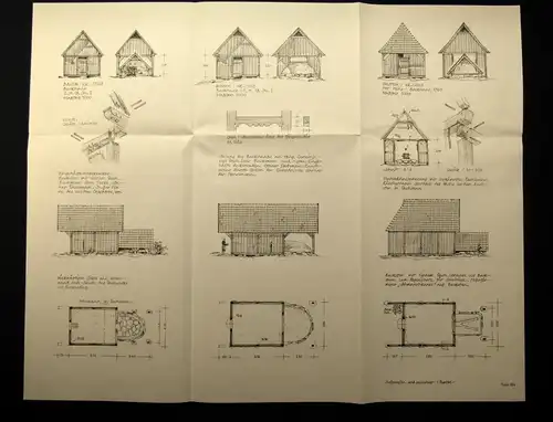 Traber Alte bäuerliche Nebengebäude in Nord- Niedersachsen 1959 13 gef.Tafeln js