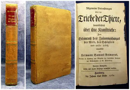 Reimarus, H.S. 1762 Allgemeine Betrachtungen über die Triebe der Thiere am