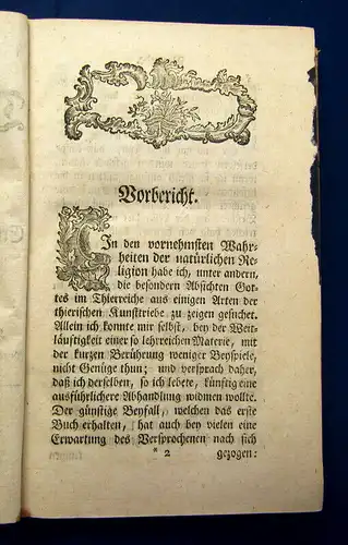 Reimarus, H.S. 1762 Allgemeine Betrachtungen über die Triebe der Thiere am