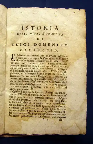 Gadaldini, Agostino 1723 ISTORIA Della vita, e Processo ... LUIGI DOMENICO am