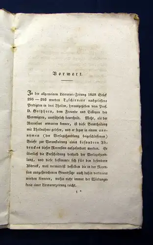 Der verewigte Tzschirner als Kanzelredner 1829 am