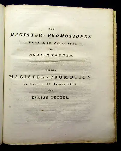 Tegner und Oehlschläger An Goethe - Am 28. August 1929 am