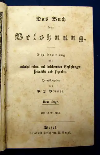 Beumer, P. F.  um 1850 Das Buch der Belohnung am