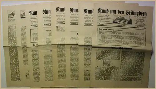 Orig. Prospekte Rund um den Geisingberg 22. Jhg Heft 1-12 1944 Ortskunde sf