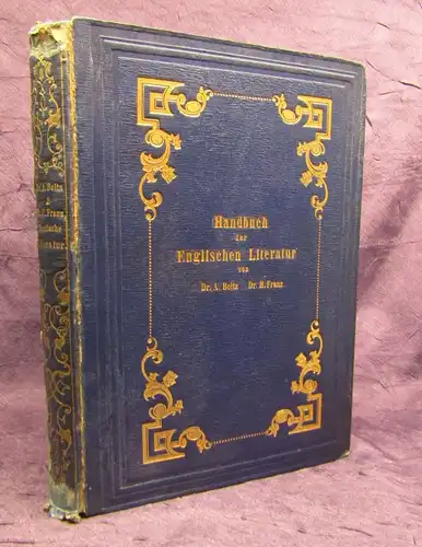 Boltz Handbuch der englischen Literatur Für Freunde d. engl. Literatur 1.Teil js